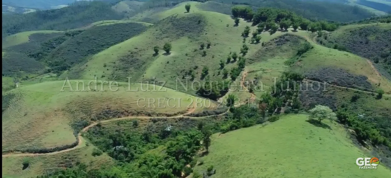 Vista aérea de terreno rural com vegetação