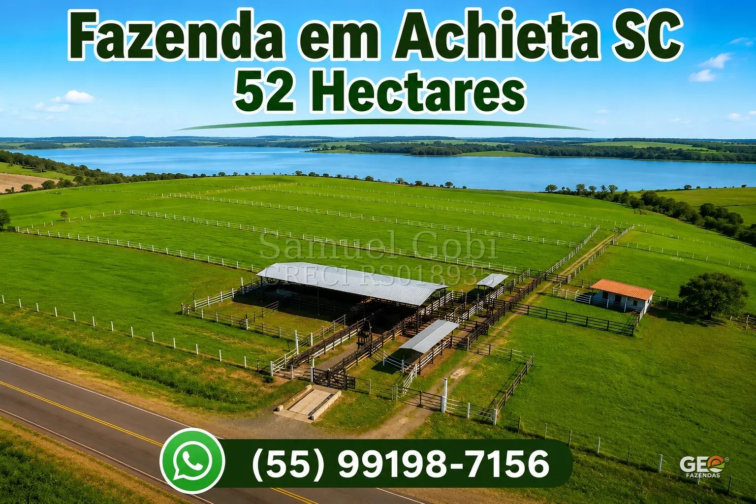 Fazenda em Achieta SC com 52 hectares