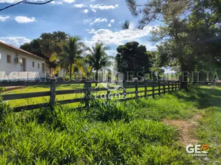 Casa rural com cerca e vegetação verde